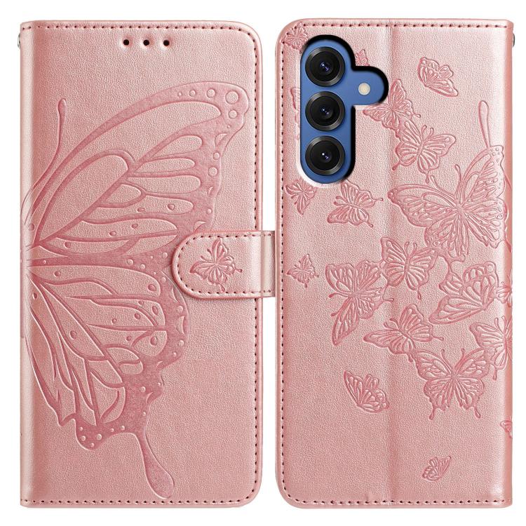 Butterfly Flutter Pattern Embossed Leather Phone Case, For Samsung Galaxy S26 Edge 5G, For Samsung Galaxy S26 Ultra 5G, For Samsung Galaxy S26 5G, For Samsung Galaxy S25 FE 5G, For Samsung Galaxy S25 Edge 5G, For Samsung Galaxy S25 5G