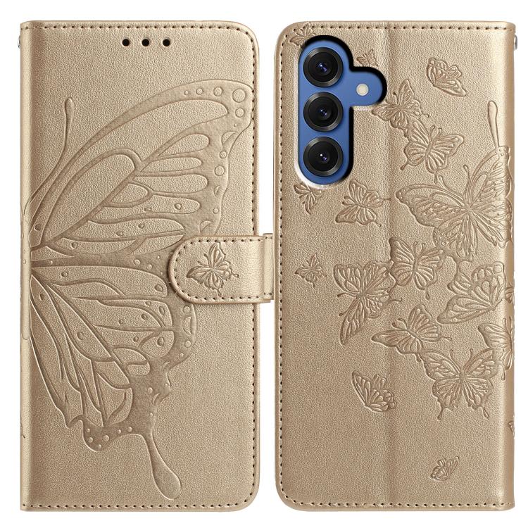 Butterfly Flutter Pattern Embossed Leather Phone Case, For Samsung Galaxy S26 Edge 5G, For Samsung Galaxy S26 Ultra 5G, For Samsung Galaxy S26 5G, For Samsung Galaxy S25 FE 5G, For Samsung Galaxy S25 Edge 5G, For Samsung Galaxy S25 5G