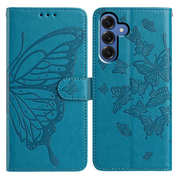 Butterfly Flutter Pattern Embossed Leather Phone Case, For Samsung Galaxy S26 Edge 5G, For Samsung Galaxy S26 Ultra 5G, For Samsung Galaxy S26 5G, For Samsung Galaxy S25 FE 5G, For Samsung Galaxy S25 Edge 5G, For Samsung Galaxy S25 5G