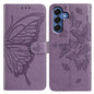 Butterfly Flutter Pattern Embossed Leather Phone Case, For Samsung Galaxy S26 Edge 5G, For Samsung Galaxy S26 Ultra 5G, For Samsung Galaxy S26 5G, For Samsung Galaxy S25 FE 5G, For Samsung Galaxy S25 Edge 5G, For Samsung Galaxy S25 5G