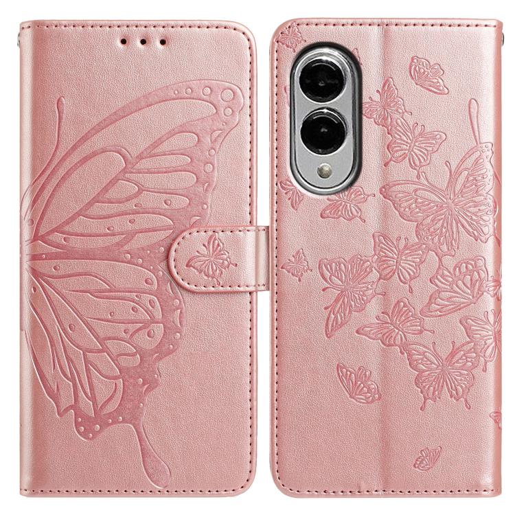 Butterfly Flutter Pattern Embossed Leather Phone Case, For Samsung Galaxy S26 Edge 5G, For Samsung Galaxy S26 Ultra 5G, For Samsung Galaxy S26 5G, For Samsung Galaxy S25 FE 5G, For Samsung Galaxy S25 Edge 5G, For Samsung Galaxy S25 5G