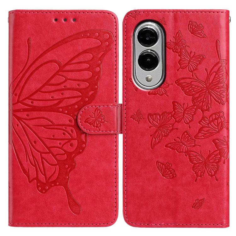 Butterfly Flutter Pattern Embossed Leather Phone Case, For Samsung Galaxy S26 Edge 5G, For Samsung Galaxy S26 Ultra 5G, For Samsung Galaxy S26 5G, For Samsung Galaxy S25 FE 5G, For Samsung Galaxy S25 Edge 5G, For Samsung Galaxy S25 5G