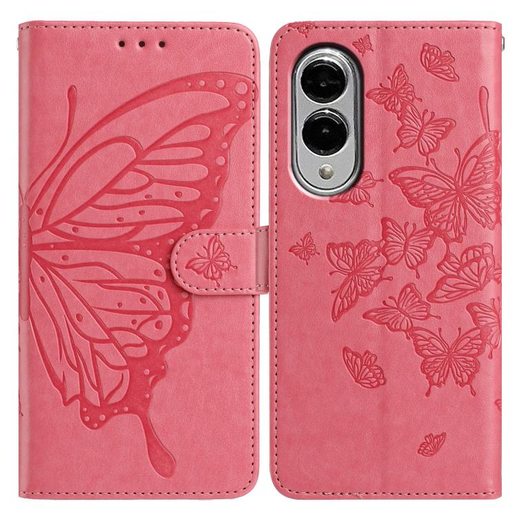 Butterfly Flutter Pattern Embossed Leather Phone Case, For Samsung Galaxy S26 Edge 5G, For Samsung Galaxy S26 Ultra 5G, For Samsung Galaxy S26 5G, For Samsung Galaxy S25 FE 5G, For Samsung Galaxy S25 Edge 5G, For Samsung Galaxy S25 5G
