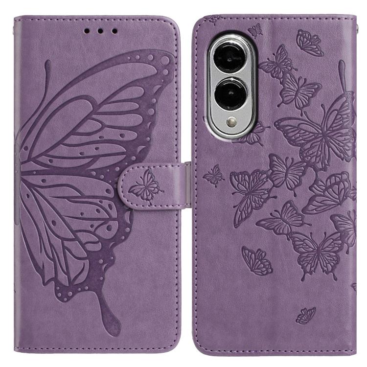Butterfly Flutter Pattern Embossed Leather Phone Case, For Samsung Galaxy S26 Edge 5G, For Samsung Galaxy S26 Ultra 5G, For Samsung Galaxy S26 5G, For Samsung Galaxy S25 FE 5G, For Samsung Galaxy S25 Edge 5G, For Samsung Galaxy S25 5G