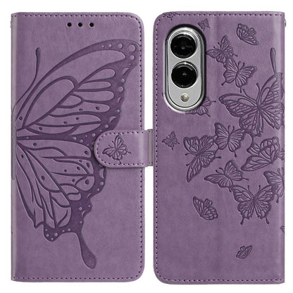 Butterfly Flutter Pattern Embossed Leather Phone Case, For Samsung Galaxy S26 Edge 5G, For Samsung Galaxy S26 Ultra 5G, For Samsung Galaxy S26 5G, For Samsung Galaxy S25 FE 5G, For Samsung Galaxy S25 Edge 5G, For Samsung Galaxy S25 5G