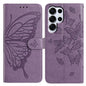 Butterfly Flutter Pattern Embossed Leather Phone Case, For Samsung Galaxy S25+ 5G, For Samsung Galax S25 Ultra 5G, For Samsung Galaxy S24 FE 5G, For Samsung Galaxy S24 Ultra 5G, For Samsung Galaxy S24+ 5G, For Samsung Galaxy S24 5G