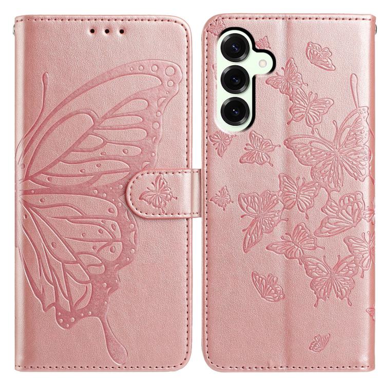 Butterfly Flutter Pattern Embossed Leather Phone Case, For Samsung Galaxy S26 Edge 5G, For Samsung Galaxy S26 Ultra 5G, For Samsung Galaxy S26 5G, For Samsung Galaxy S25 FE 5G, For Samsung Galaxy S25 Edge 5G, For Samsung Galaxy S25 5G