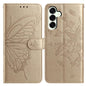 Butterfly Flutter Pattern Embossed Leather Phone Case, For Samsung Galaxy S26 Edge 5G, For Samsung Galaxy S26 Ultra 5G, For Samsung Galaxy S26 5G, For Samsung Galaxy S25 FE 5G, For Samsung Galaxy S25 Edge 5G, For Samsung Galaxy S25 5G