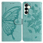 Butterfly Flutter Pattern Embossed Leather Phone Case, For Samsung Galaxy S26 Edge 5G, For Samsung Galaxy S26 Ultra 5G, For Samsung Galaxy S26 5G, For Samsung Galaxy S25 FE 5G, For Samsung Galaxy S25 Edge 5G, For Samsung Galaxy S25 5G