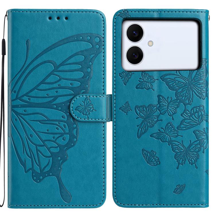 Butterfly Flutter Pattern Embossed Leather Phone Case, For Samsung Galaxy S26 Edge 5G, For Samsung Galaxy S26 Ultra 5G, For Samsung Galaxy S26 5G, For Samsung Galaxy S25 FE 5G, For Samsung Galaxy S25 Edge 5G, For Samsung Galaxy S25 5G