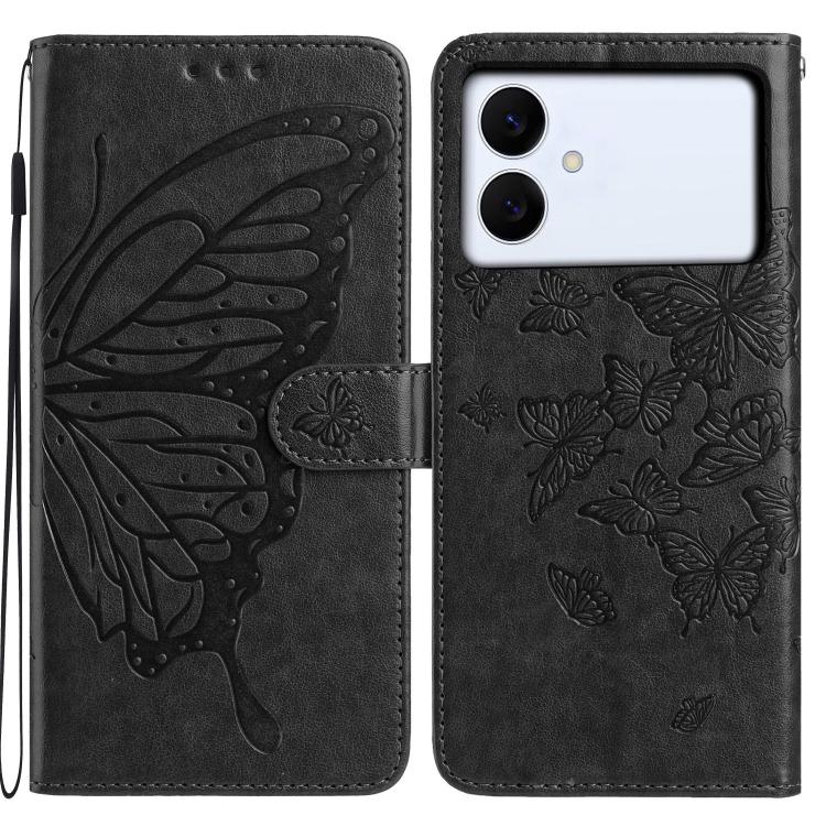 Butterfly Flutter Pattern Embossed Leather Phone Case, For Samsung Galaxy S26 Edge 5G, For Samsung Galaxy S26 Ultra 5G, For Samsung Galaxy S26 5G, For Samsung Galaxy S25 FE 5G, For Samsung Galaxy S25 Edge 5G, For Samsung Galaxy S25 5G