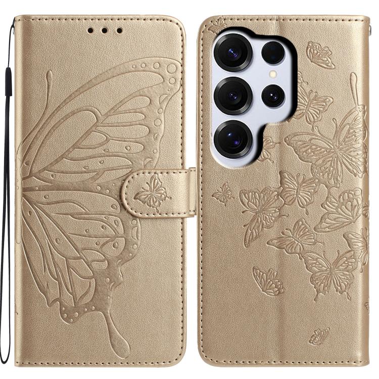 Butterfly Flutter Pattern Embossed Leather Phone Case, For Samsung Galaxy S26 Edge 5G, For Samsung Galaxy S26 Ultra 5G, For Samsung Galaxy S26 5G, For Samsung Galaxy S25 FE 5G, For Samsung Galaxy S25 Edge 5G, For Samsung Galaxy S25 5G