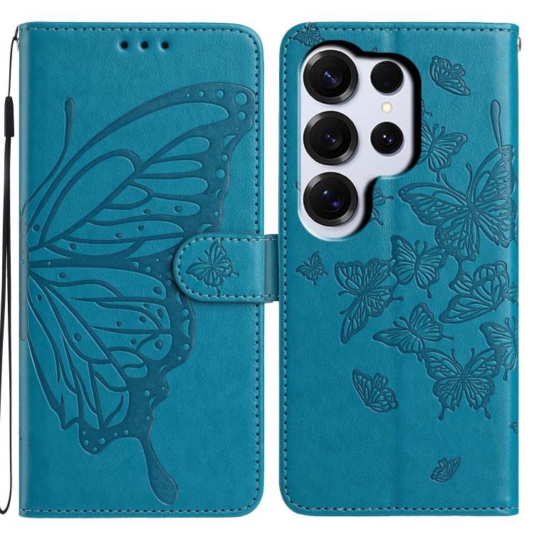 Butterfly Flutter Pattern Embossed Leather Phone Case, For Samsung Galaxy S26 Edge 5G, For Samsung Galaxy S26 Ultra 5G, For Samsung Galaxy S26 5G, For Samsung Galaxy S25 FE 5G, For Samsung Galaxy S25 Edge 5G, For Samsung Galaxy S25 5G
