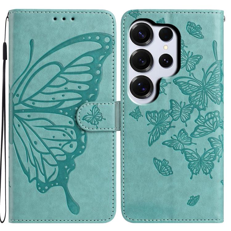 Butterfly Flutter Pattern Embossed Leather Phone Case, For Samsung Galaxy S26 Edge 5G, For Samsung Galaxy S26 Ultra 5G, For Samsung Galaxy S26 5G, For Samsung Galaxy S25 FE 5G, For Samsung Galaxy S25 Edge 5G, For Samsung Galaxy S25 5G