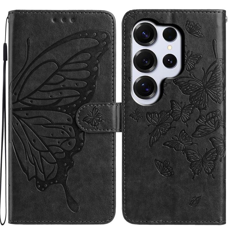 Butterfly Flutter Pattern Embossed Leather Phone Case, For Samsung Galaxy S26 Edge 5G, For Samsung Galaxy S26 Ultra 5G, For Samsung Galaxy S26 5G, For Samsung Galaxy S25 FE 5G, For Samsung Galaxy S25 Edge 5G, For Samsung Galaxy S25 5G