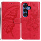 Butterfly Flutter Pattern Embossed Leather Phone Case, For Samsung Galaxy S26 Edge 5G, For Samsung Galaxy S26 Ultra 5G, For Samsung Galaxy S26 5G, For Samsung Galaxy S25 FE 5G, For Samsung Galaxy S25 Edge 5G, For Samsung Galaxy S25 5G