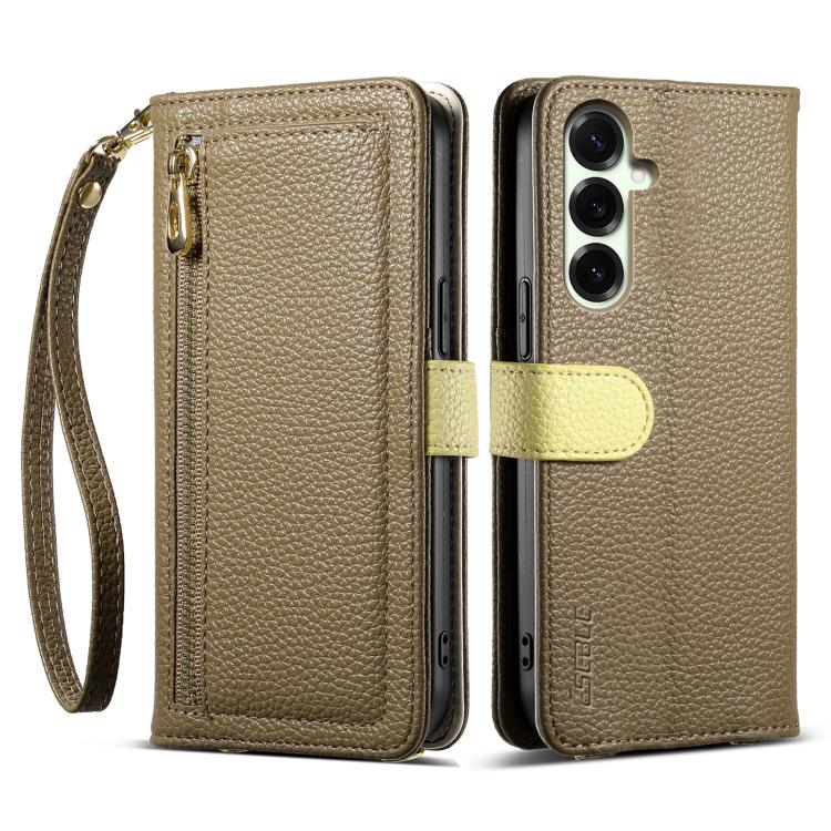 ESEBLE E11 Colorful Litchi Pattern Zipper Wallet Leather Phone Case, For Samsung Galaxy S26+ 5G, For Samsung Galaxy S26 Ultra 5G, For Samsung Galaxy S26 5G, For Samsung Galaxy S25 FE 5G, For Samsung Galaxy S25 Edge 5G, For Samsung Galaxy S25 5G        ...
