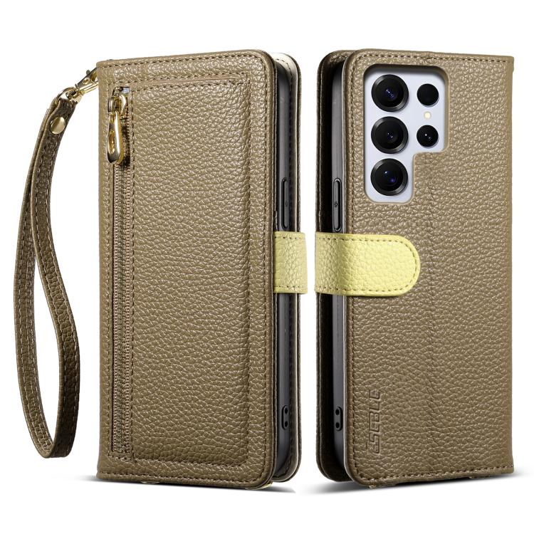 ESEBLE E11 Colorful Litchi Pattern Zipper Wallet Leather Phone Case, For Samsung Galaxy S26+ 5G, For Samsung Galaxy S26 Ultra 5G, For Samsung Galaxy S26 5G, For Samsung Galaxy S25 FE 5G, For Samsung Galaxy S25 Edge 5G, For Samsung Galaxy S25 5G        ...