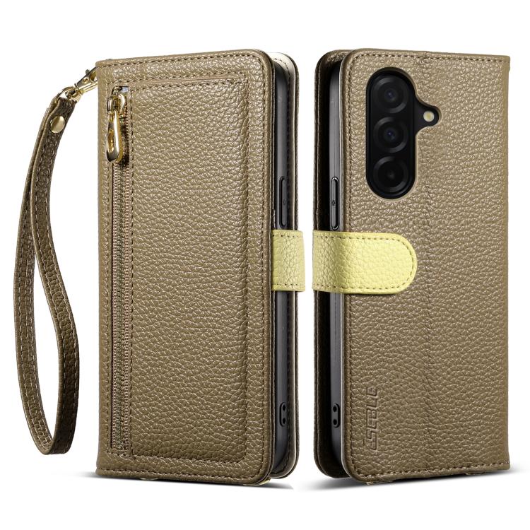 ESEBLE E11 Colorful Litchi Pattern Zipper Wallet Leather Phone Case, For Samsung Galaxy S26+ 5G, For Samsung Galaxy S26 Ultra 5G, For Samsung Galaxy S26 5G, For Samsung Galaxy S25 FE 5G, For Samsung Galaxy S25 Edge 5G, For Samsung Galaxy S25 5G        ...