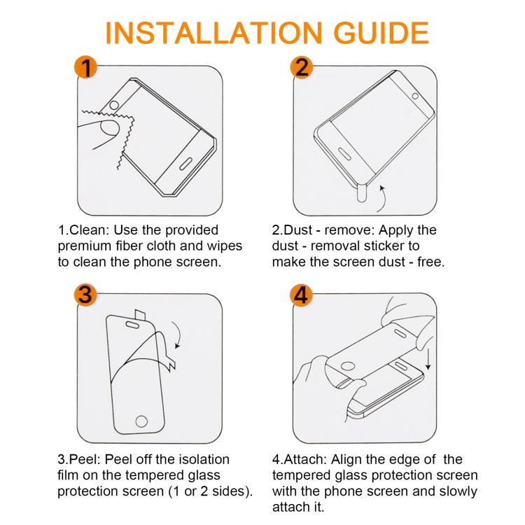 10pcs xDfind 0.26mm 9H 2.5D Middle Aluminum Tempered Glass Film