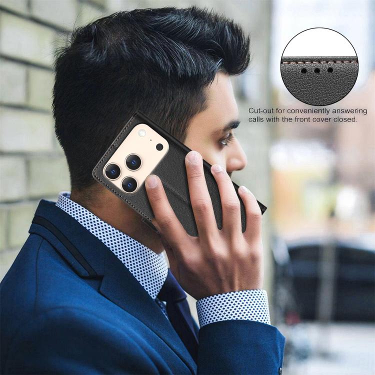 Litchi Texture RFID Anti-theft Leather Phone Case