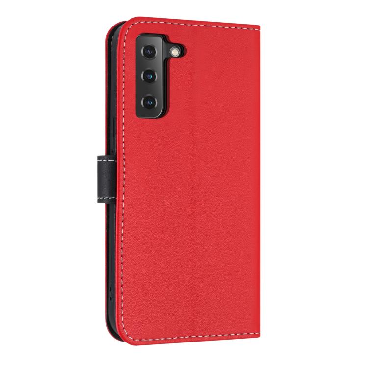 Metal Bow Leather Phone Case with Hand Strap, For Samsung Galaxy S22+ 5G, For Samsung Galaxy S22 5G