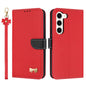 Metal Bow Leather Phone Case with Hand Strap, For Samsung Galaxy S25 Ultra 5G, For Samsung Galaxy S24 FE 5G, For Samsung Galaxy S24 Ultra 5G, For Samsung Galaxy S23 FE 5G, For Samsung Galaxy S23 Ultra 5G, For Samsung Galaxy S23+ 5G                     ...
