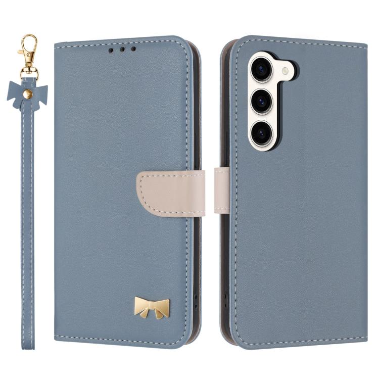 Metal Bow Leather Phone Case with Hand Strap, For Samsung Galaxy S25 Ultra 5G, For Samsung Galaxy S24 FE 5G, For Samsung Galaxy S24 Ultra 5G, For Samsung Galaxy S23 FE 5G, For Samsung Galaxy S23 Ultra 5G, For Samsung Galaxy S23+ 5G                     ...