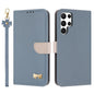 Metal Bow Leather Phone Case with Hand Strap, For Samsung Galaxy S25 Ultra 5G, For Samsung Galaxy S24 FE 5G, For Samsung Galaxy S24 Ultra 5G, For Samsung Galaxy S23 FE 5G, For Samsung Galaxy S23 Ultra 5G, For Samsung Galaxy S23+ 5G                     ...