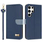 Metal Bow Leather Phone Case with Hand Strap, For Samsung Galaxy S25 Ultra 5G, For Samsung Galaxy S24 FE 5G, For Samsung Galaxy S24 Ultra 5G, For Samsung Galaxy S23 FE 5G, For Samsung Galaxy S23 Ultra 5G, For Samsung Galaxy S23+ 5G                     ...