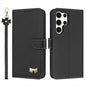 Metal Bow Leather Phone Case with Hand Strap, For Galaxy S26 FE 5G, For Samsung Galaxy S26+ 5G, For Samsung Galaxy S26 Ultra 5G, For Samsung Galaxy S26 5G, For Samsung Galaxy S25 FE 5G, For Samsung Galaxy S25 Edge 5G, For Samsung Galaxy S25 / S24 5G   ...