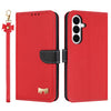 Metal Bow Leather Phone Case with Hand Strap, For Galaxy S26 FE 5G, For Samsung Galaxy S26+ 5G, For Samsung Galaxy S26 Ultra 5G, For Samsung Galaxy S26 5G, For Samsung Galaxy S25 FE 5G, For Samsung Galaxy S25 Edge 5G, For Samsung Galaxy S25 / S24 5G   ...