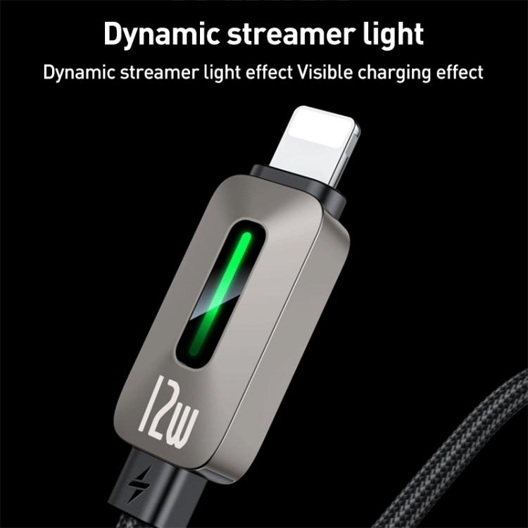 Yesido CA137L 12W USB to 8 Pin Streamer Light Data Cable, Length: 1.2m