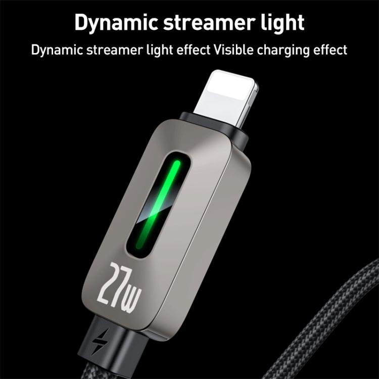 Yesido CA199 27W Type-C to 8 Pin Streamer Light Data Cable, Length: 1.2m