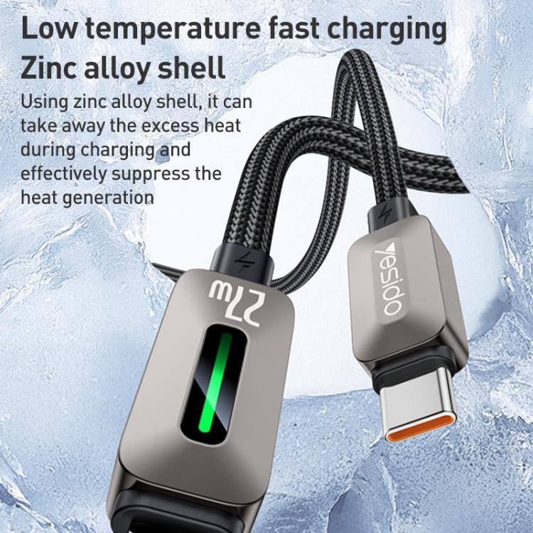 Yesido CA199 27W Type-C to 8 Pin Streamer Light Data Cable, Length: 1.2m