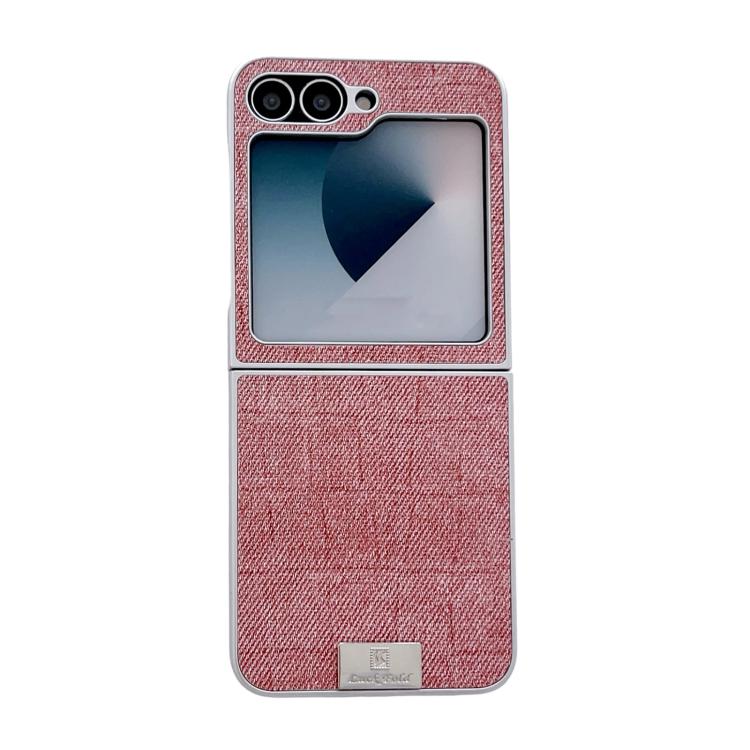 Silver Frame Denim PU + PC Phone Case