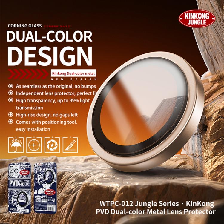 WK WTPC-012 Jungle Series Kinkong PVD Dual-color Metal Lens Protector Film