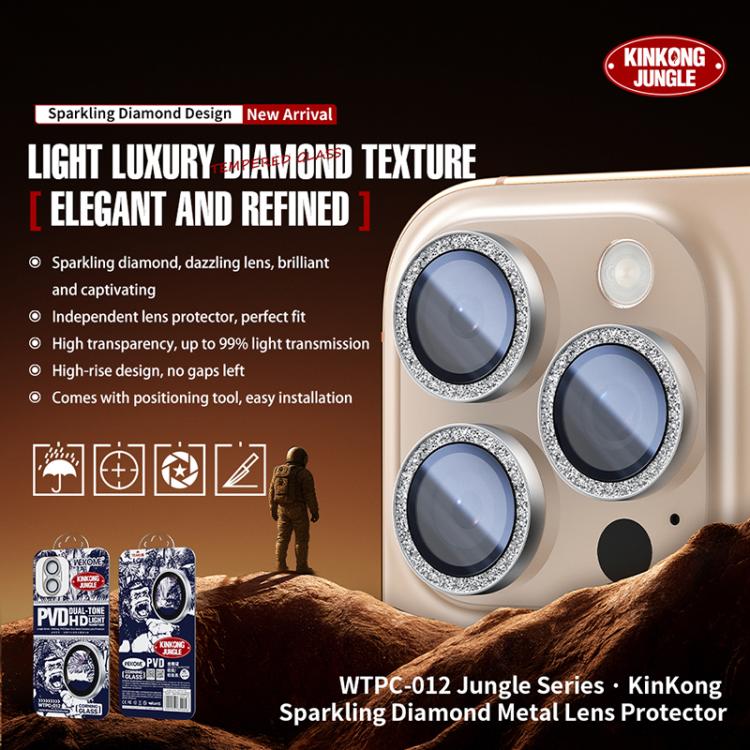 WK WTPC-012 Jungle Series Kinkong Sparkling Diamond Metal Lens Protector Film