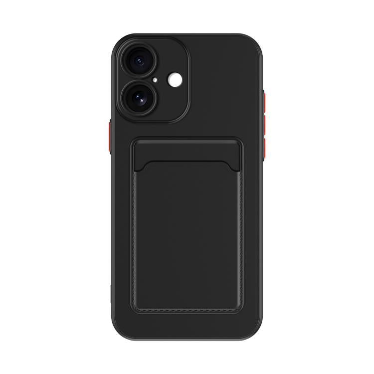 Skin Feel Card Contrast Color Button TPU Phone Case