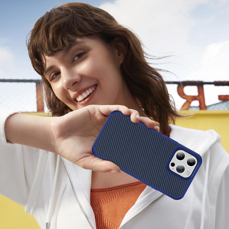 Carbon Fiber Texture Skin-feel Acrylic TPU Phone Case