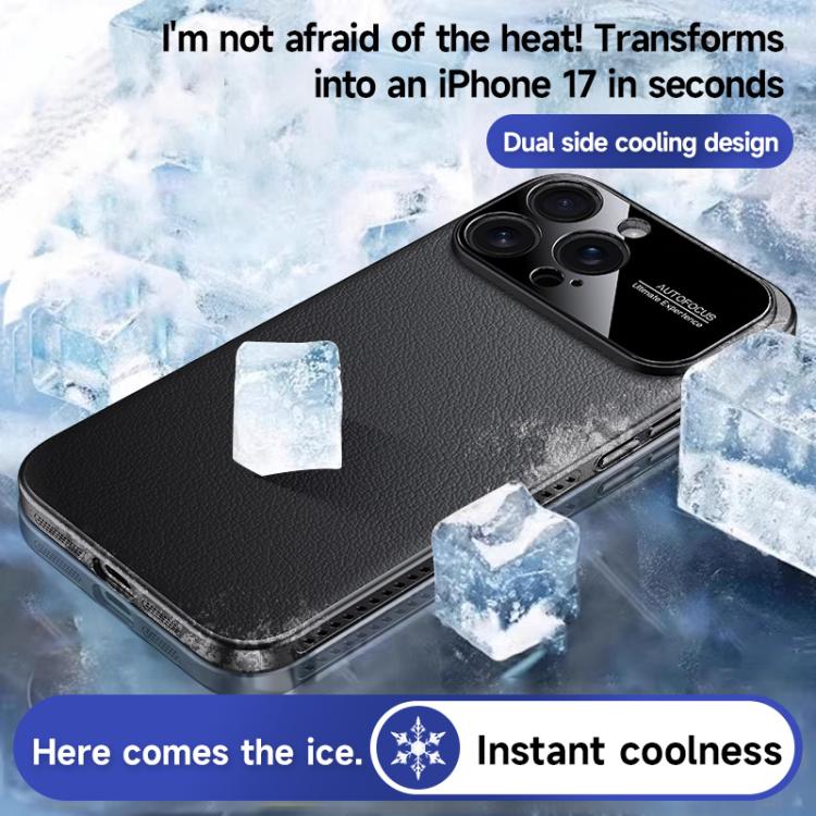 Soft Armor Cooling Plain Leather Hybrid PC Phone Case