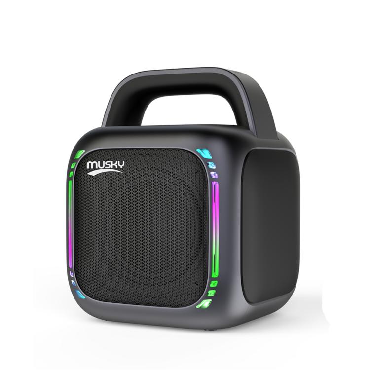 MS6K Portable RGB Dazzling Bluetooth Speaker Outdoor Karaoke Subwoofer