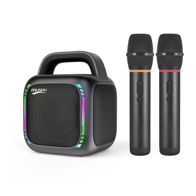 MS6K Portable RGB Dazzling Bluetooth Speaker Outdoor Karaoke Subwoofer