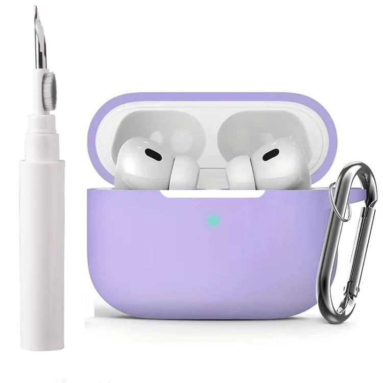 Silicone Earphone Protective Cover with Cleaning Pen + Hanging Buckle