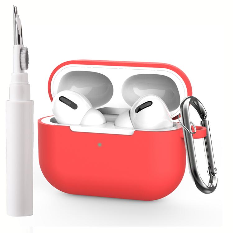 Silicone Earphone Protective Cover with Cleaning Pen + Hanging Buckle