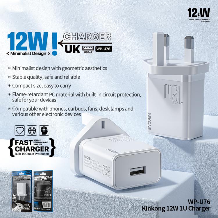 WK WP-U76 Kinkong 12W USB Charger
