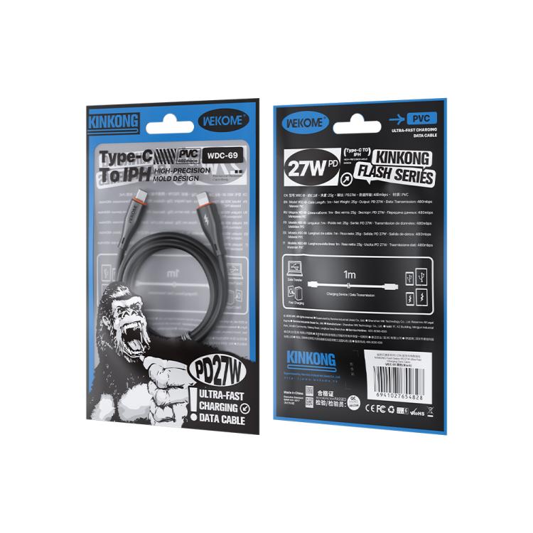 WK WDC-69 Kinkong Flash Series 1m PD27W PVC Fast Charging Data Cable