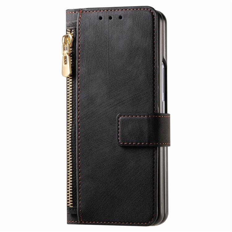 Retro MagSafe Magnetic Zipper Wallet Leather Phone Case, For Samsung Galax Z Fold7 5G