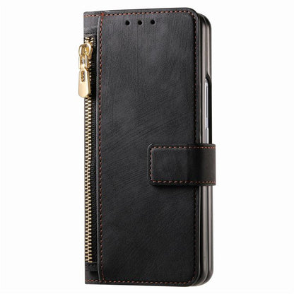 Retro MagSafe Magnetic Zipper Wallet Leather Phone Case, For Samsung Galax Z Fold7 5G