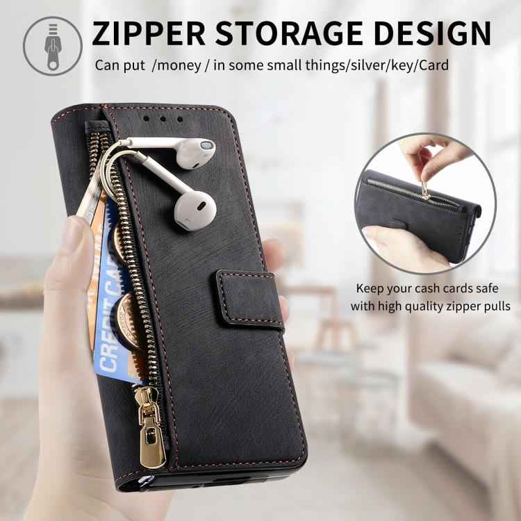 Retro MagSafe Magnetic Zipper Wallet Leather Phone Case, For Samsung Galax Z Fold7 5G